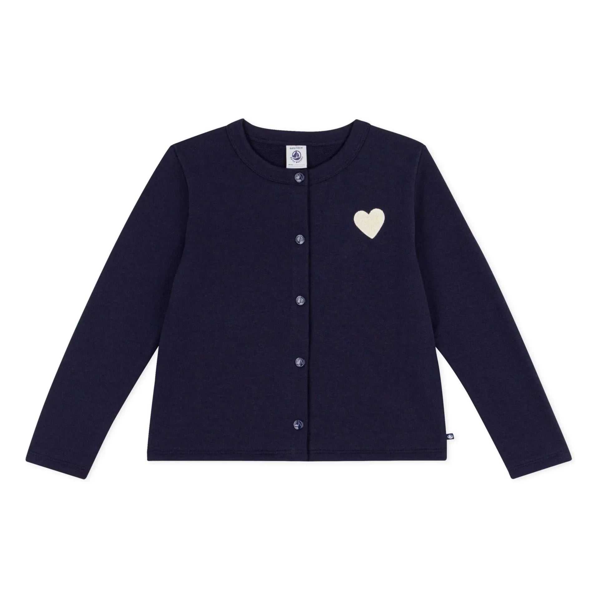 Petit Bateau - Cardigan Uni Molleton | Marineblau