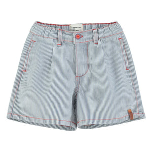 Piupiuchick - Gestreifte Jeansshorts | Blau