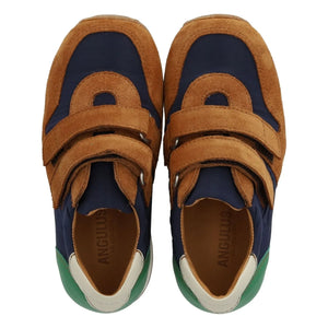 Angulus – Veloursleder-Sneaker mit Farbblock und doppelter Kratzapplikation | Camel