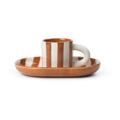 Ferm Living – Milu Porzellantasse mit Untertasse | Rot