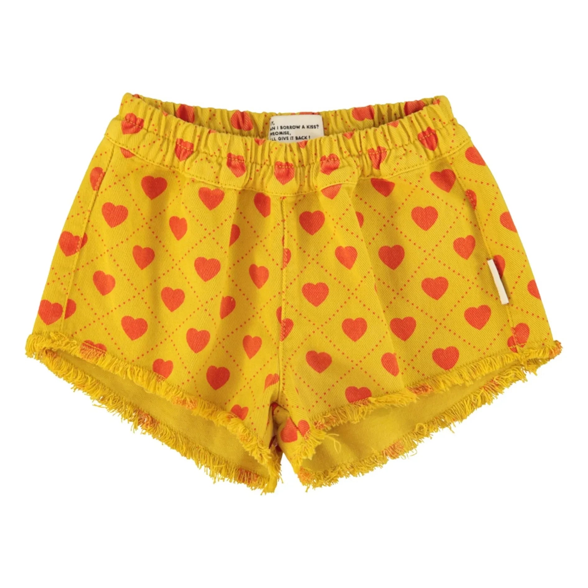 Piupiuchick - Shorts Twill Hearts mit Effekt | Senf