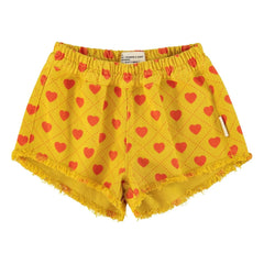 Piupiuchick - Shorts Twill Hearts mit Effekt | Senf