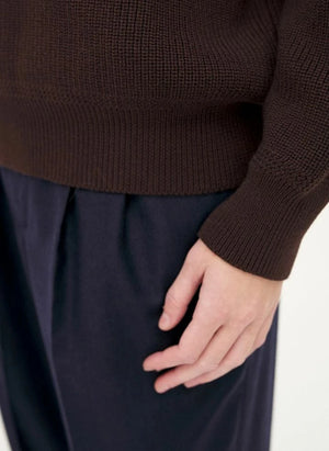 Noyoco - Oslo Pullover aus Merinowolle und Bio-Baumwolle | Braun