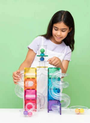 Connetix - Regenbogen | 114-teiliges Glänzendes Kugelrennen-Set