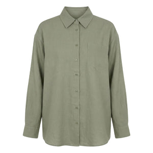 Vanessa Sposi - Vanessa Sposi X Laura Brown: The Pocket Shirt Bio-Leinen | Khaki