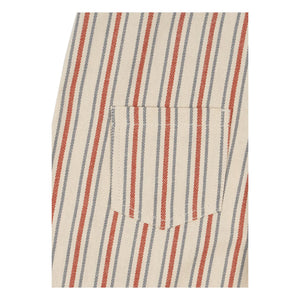 Konges Sløjd - Frankie Gestreifter Bio-Baumwoll-Short-Overall | Beige