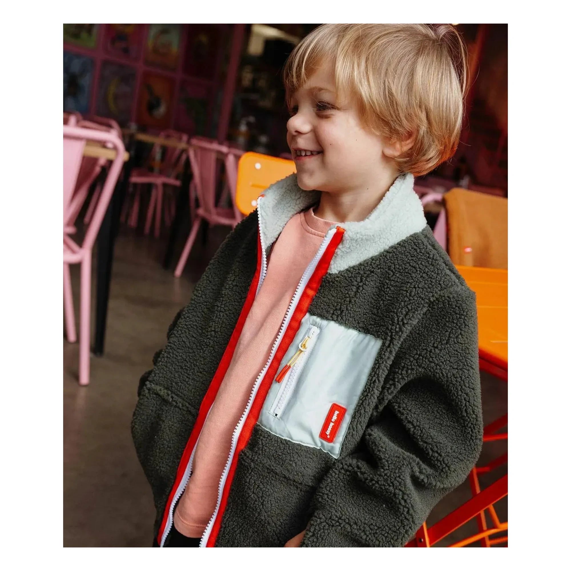 Hello Hossy - Forest Fleece Jacke | Dunkles Khaki
