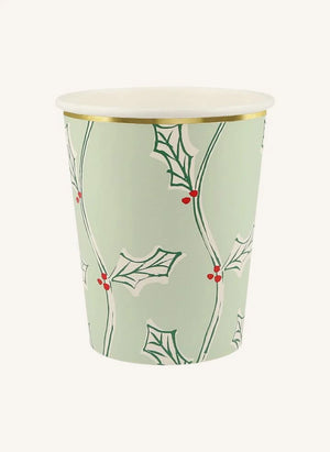 Meri Meri - Blockdruck Weihnachtsbecher - 8er Set