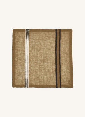 Libeco - Gestreifte Tischserviette | Beige
