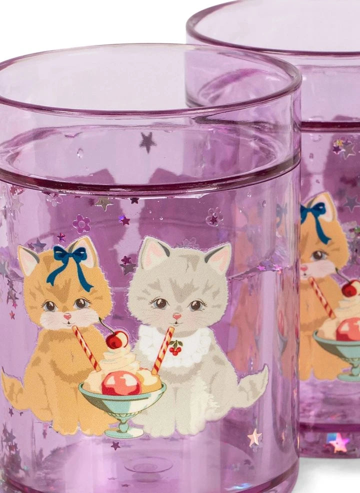 Konges Sløjd - Kitty Glitter Becher - 2er-Set | Lila