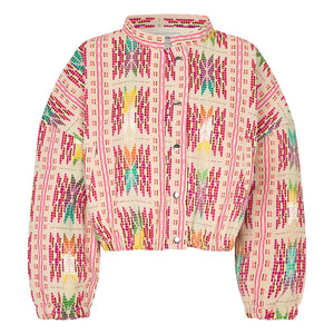 Lollys Laundry – Rosa Baumwoll-Lama-Jacke
