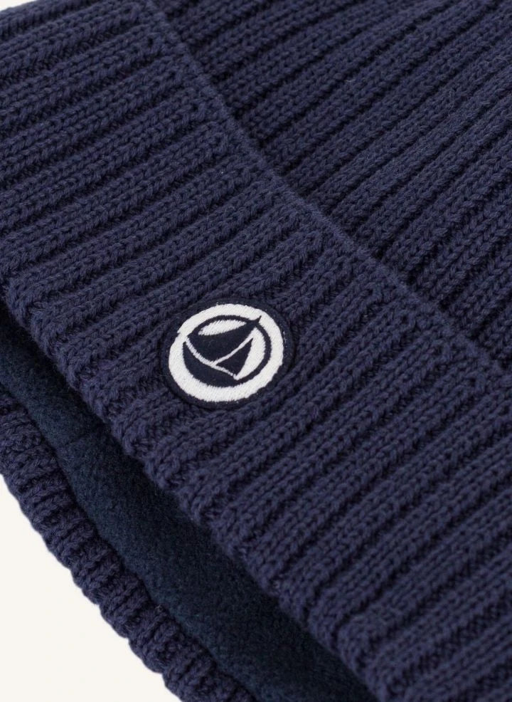 Petit Bateau - Mütze mit Bio-Baumwollfutter | Marineblau