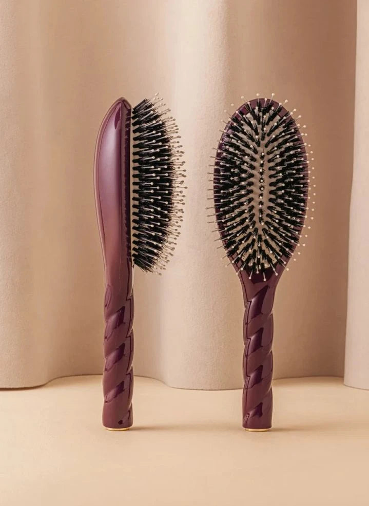 La Bonne Brosse - „L'Indispensable Douceur“ Haarbürste Nr. 03 - Empfindliche Kopfhaut | Aubergine