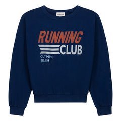 We Are Kids - Tony Running Club organik pamuklu sweatshirt | Koyu Mavi