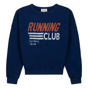 We Are Kids - Tony Running Club organik pamuklu sweatshirt | Koyu Mavi