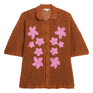 Louise Misha - Aldana Seidenbluse | Karamell