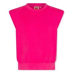 AO76 - Recyceltes Baumwolltop mit Alaya-Print | Fuchsia