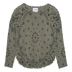 Kujten - Mela Bandana Kaschmirpullover | Marled Khaki