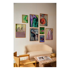 Paper Collective - Shrimp and Lines Poster von Misfitting Things | Blau