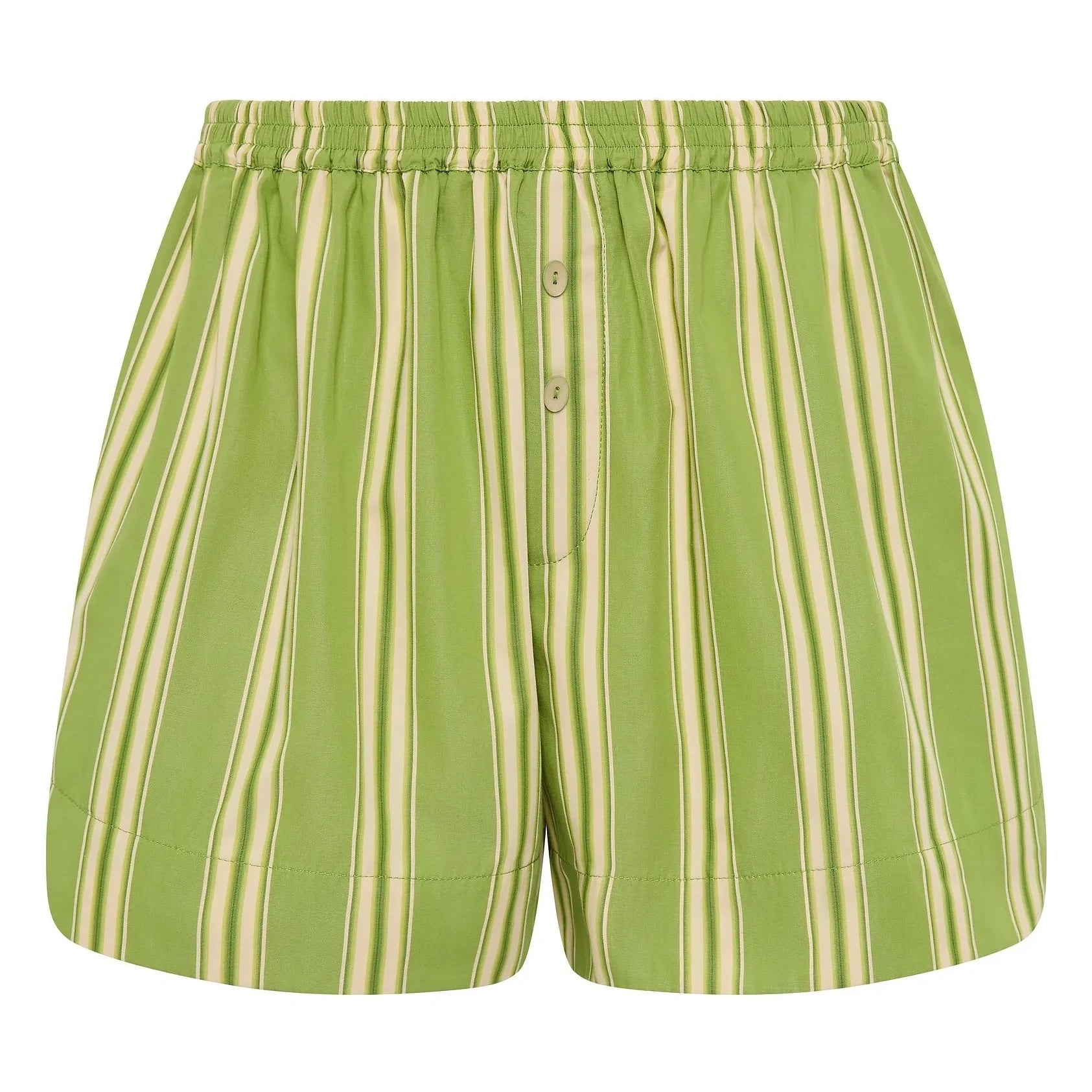 Faithfull the Brand – Gestreifte Lonia Shorts | Grün