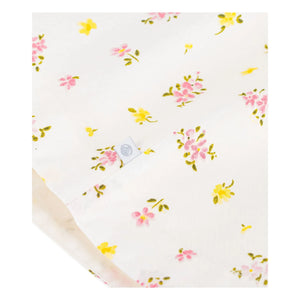 Petit Bateau – Ärmelloses Kleid aus Bio-Baumwolle mit Blumenmuster | Weiß