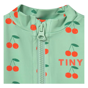 Tinycottons - Kirsch-Baby UV-Schutz Badeshirt | Wassergrün