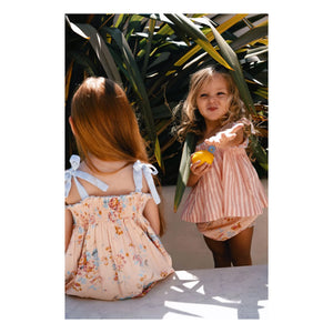 Lilinoa - Babette Fleurie Gerafftes Kleid | Pfirsich
