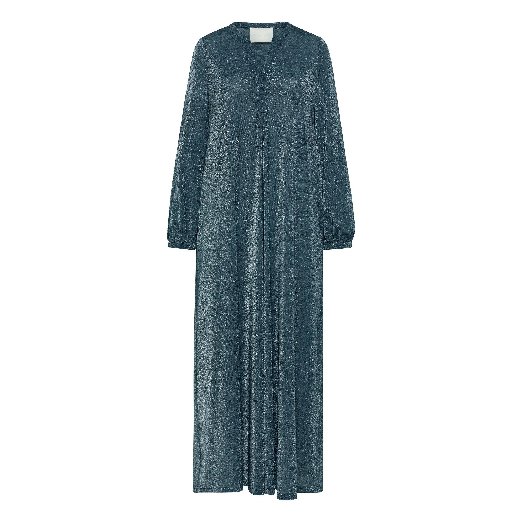 Momoni - Amede Metallic Kleid | Silbergrau