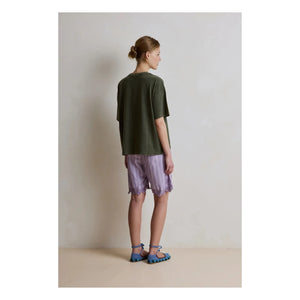 Hod - Domitille Baumwollshorts mit Streifen | Lila