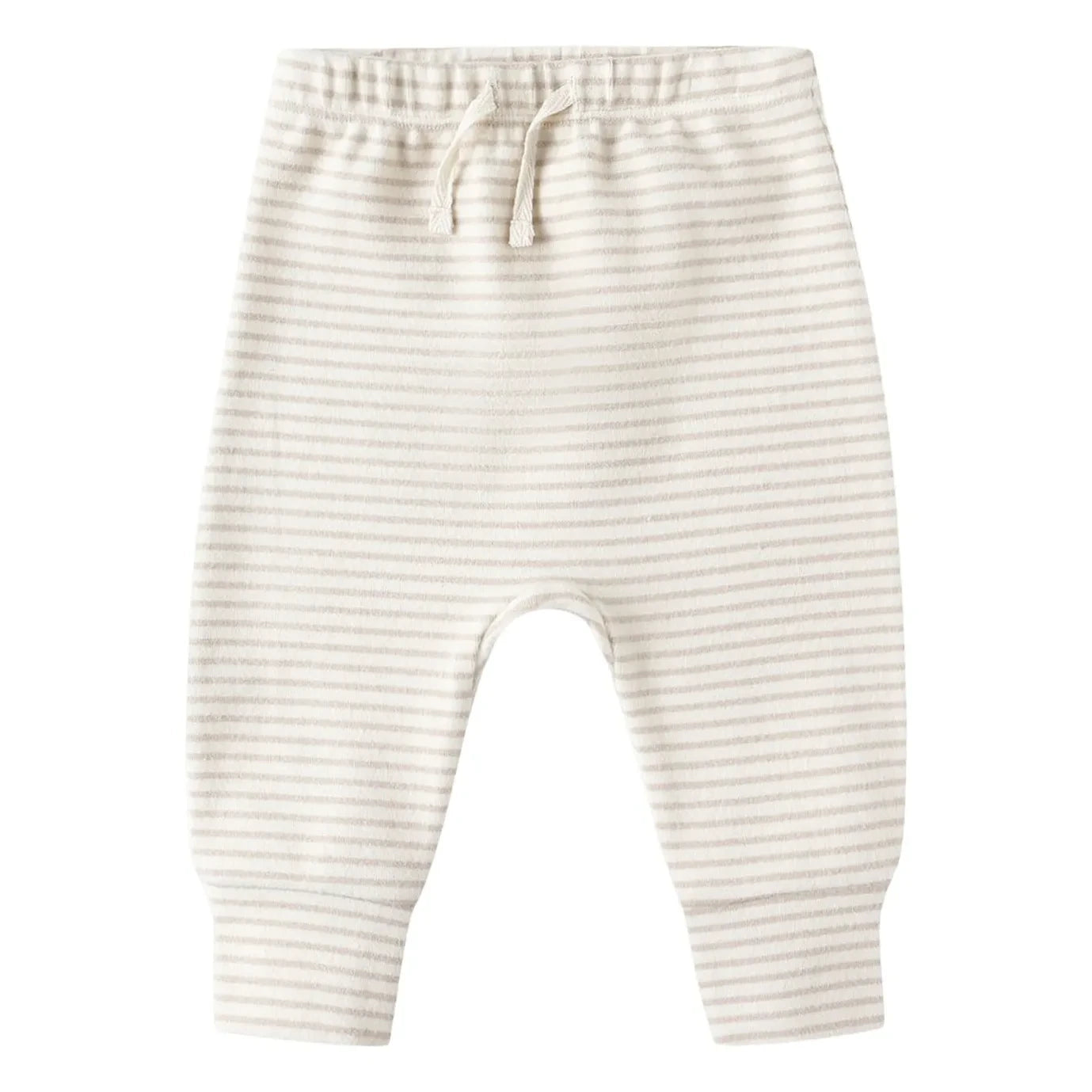 Quincy Mae - Gestreifte Bio-Jersey-Jogger | Hafer