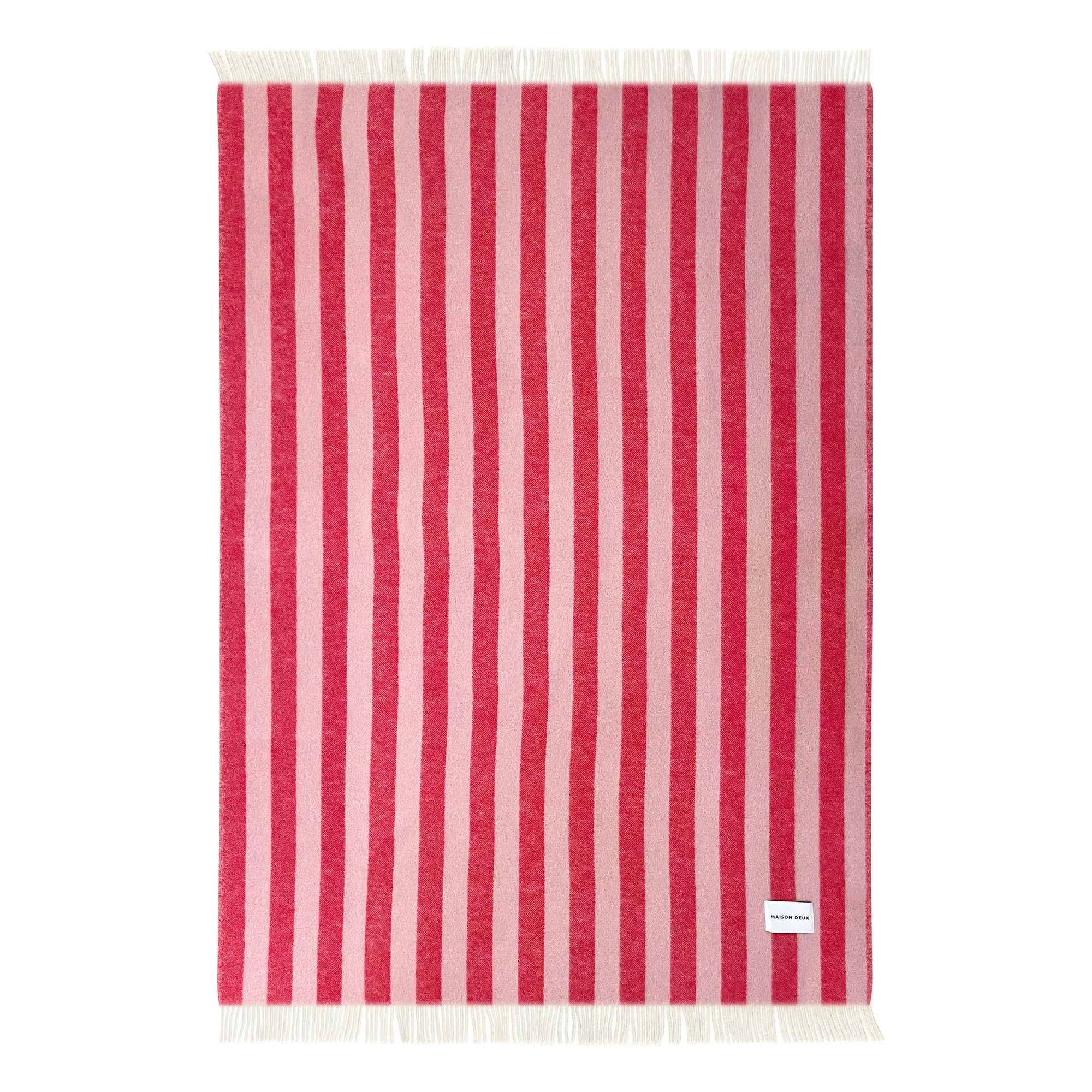 Maison Deux - Candy Wrap Wolldecke | Kirschrot