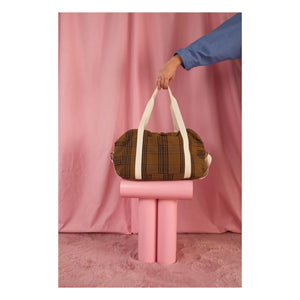 Rose in April - Raphaël Tartan Wickeltasche | Braun