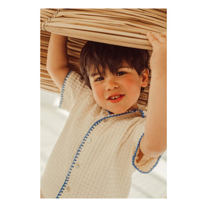 THE LITTLE POETS - Besticktes Hemd Alvaro Gauffrée | Ecru