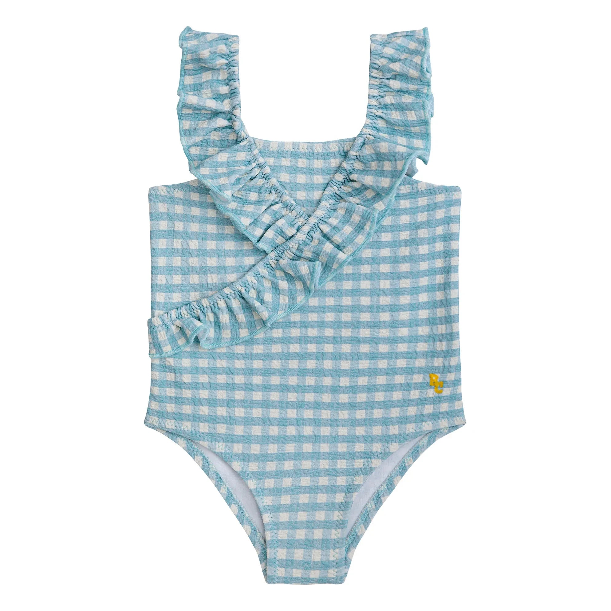 Bobo Choses - Vichy Einteiliger Badeanzug | Hellblau