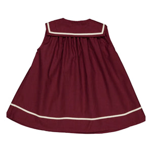 Loir - Gabriella Kleid mit Leinenschleife | Bordeaux