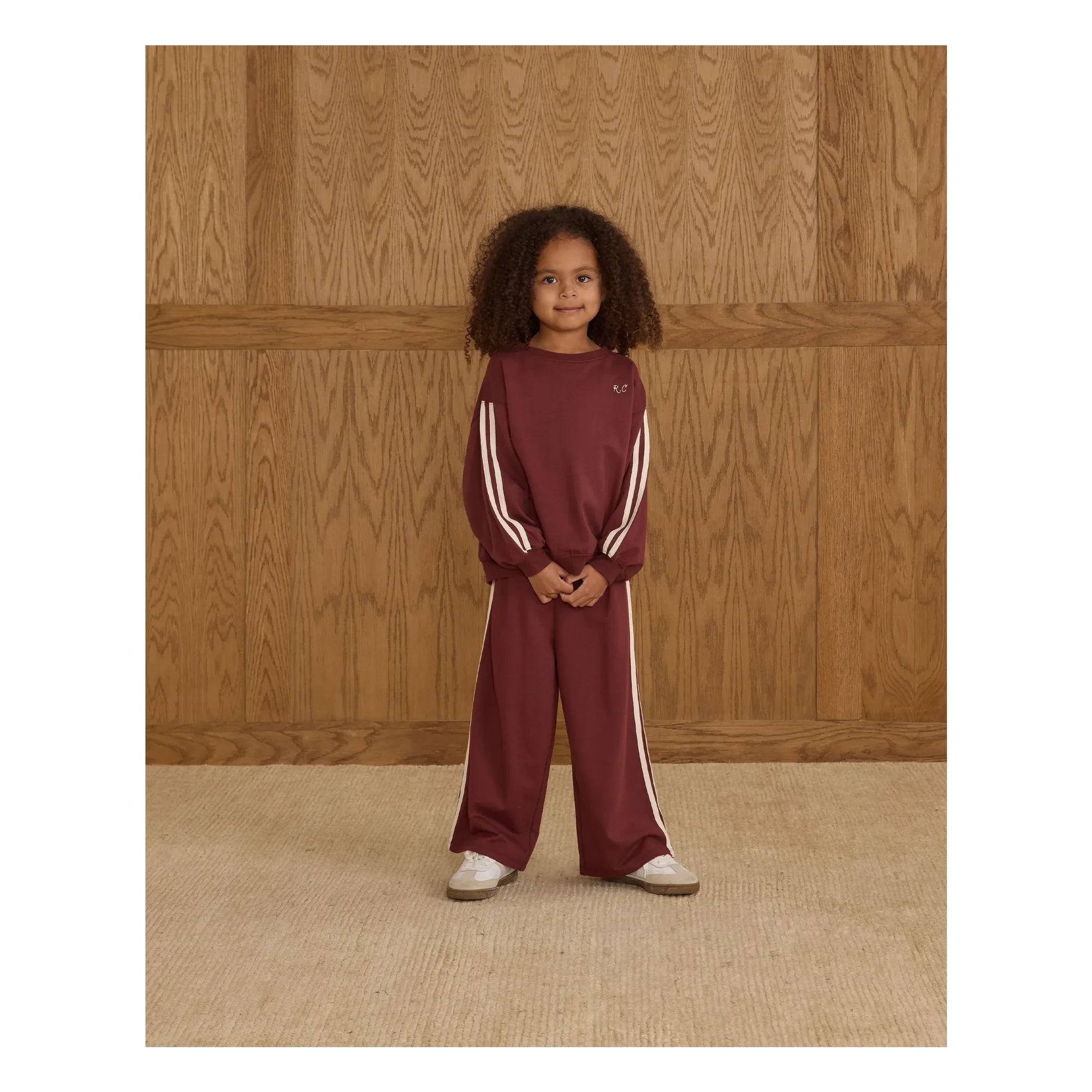 Rylee + Cru - Sweatshirt mit Mini-Paspelierung | Burgund