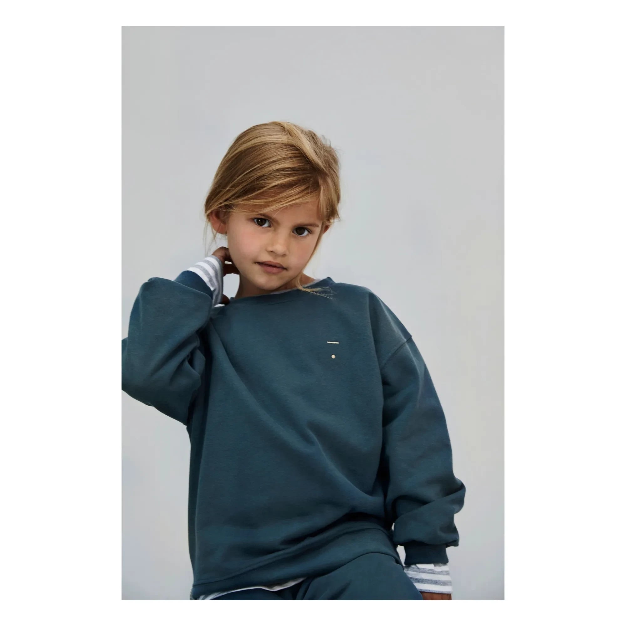 Gray Label - Sweatshirt aus Bio-Baumwolle | Graublau