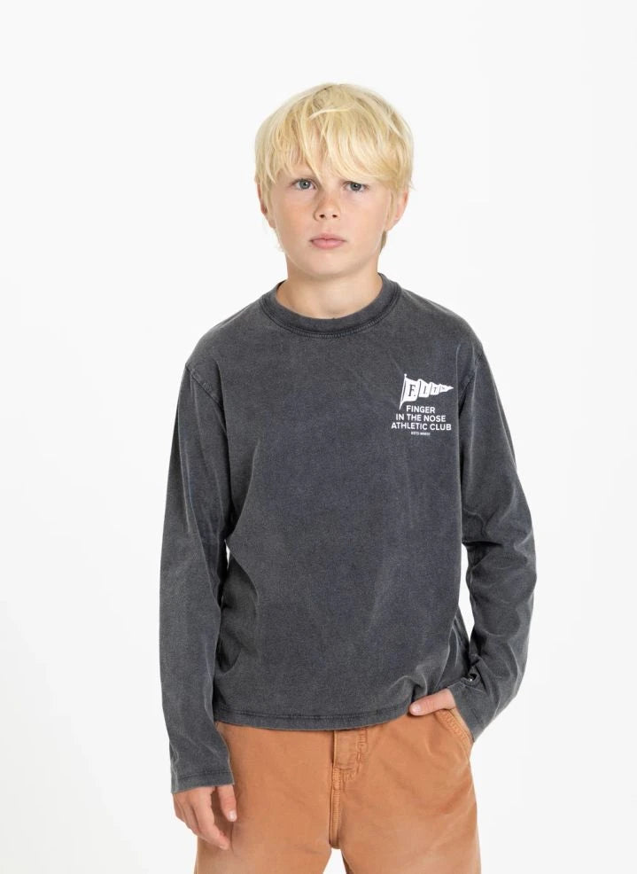 Finger in der Nase - Sako Run Club Organic Cotton T-Shirt | Schwarz