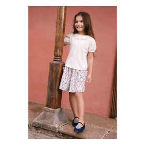 Bonton - T-Shirt mit besticktem Kragen Niris | Ecru