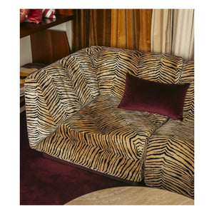 The Socialite Family - Samt gepolstertes rotondo Eckmodul | Tiger