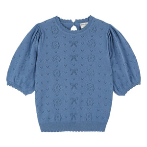 Emile et Ida - Pullover aus Bio-Baumwolle mit Knoten-Ajourmuster | Nuage