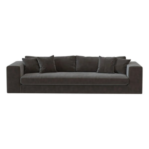 Panac Edition - Bellechasse 4-Sitzer Sofa aus gebürstetem Samt - 275 cm | Anthrazit