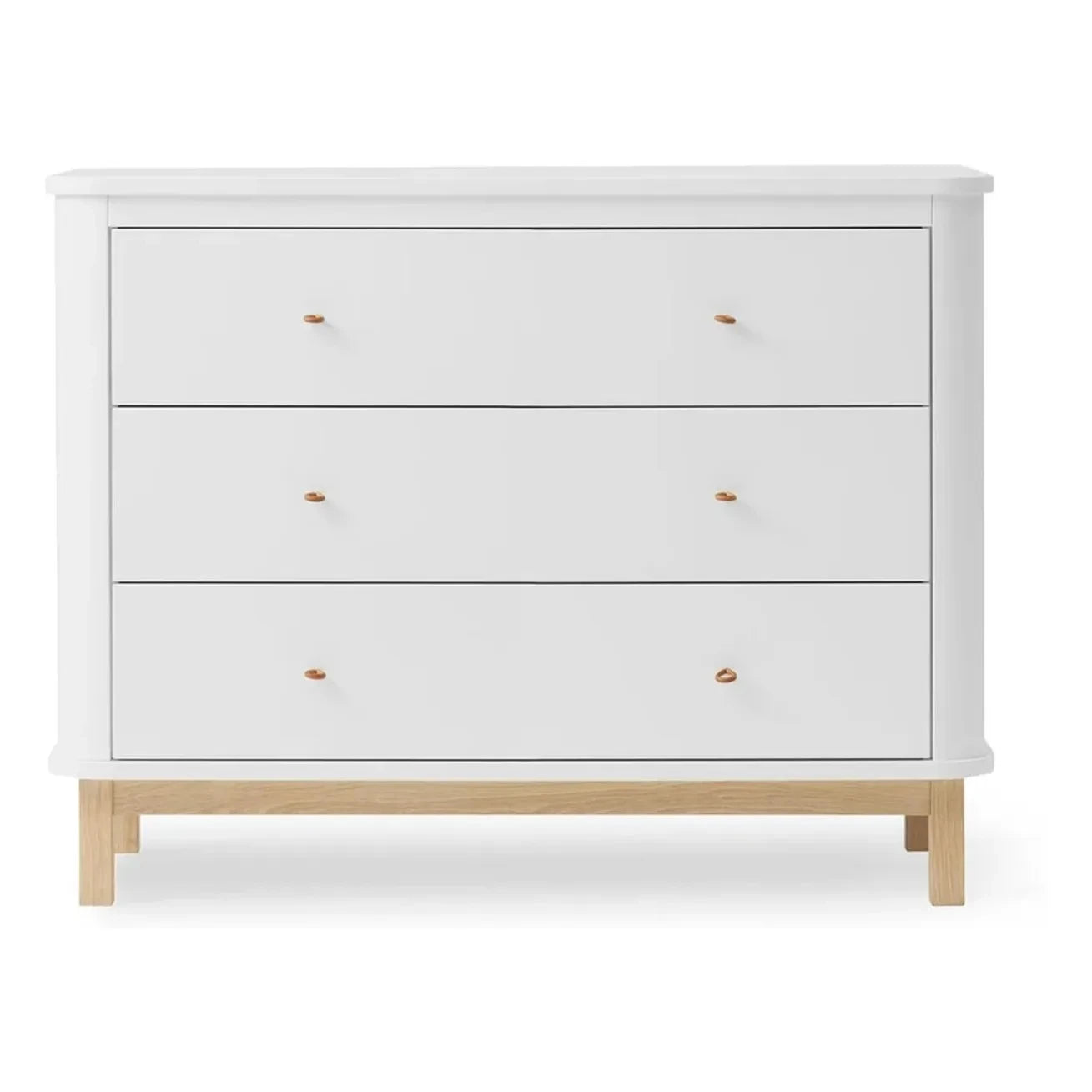 Oliver Furniture - Meşe ahşap 3 çekmeceli şifonyer | Meşe