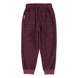 Piupiuchick - Jogger aus Bio-Baumwolle mit Leopardenmuster | Aubergine
