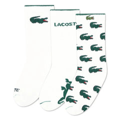 Lacoste - Logo Çorap 3'lü Paket | Beyaz