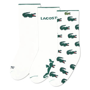 Lacoste - Logo Çorap 3'lü Paket | Beyaz