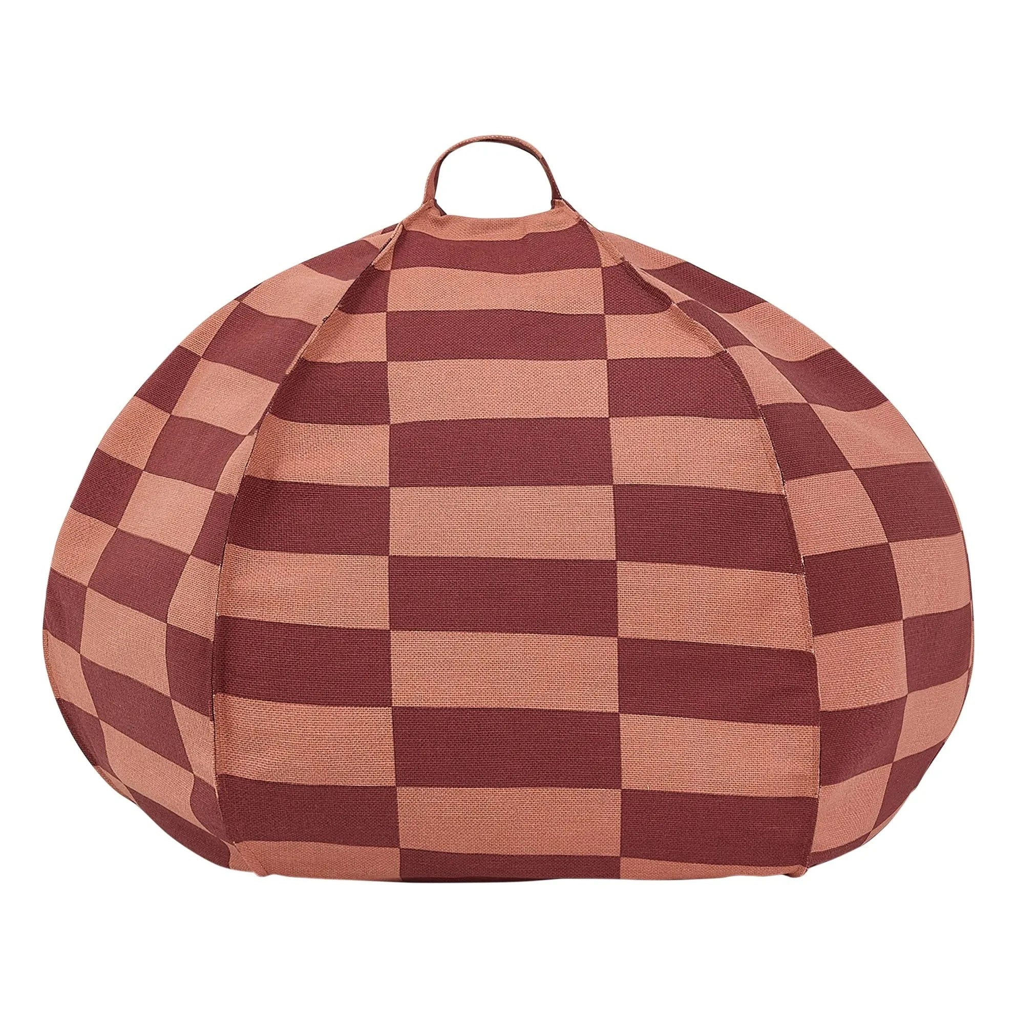 Nobodinoz - Vibes Tiles runder Pouf | Rot
