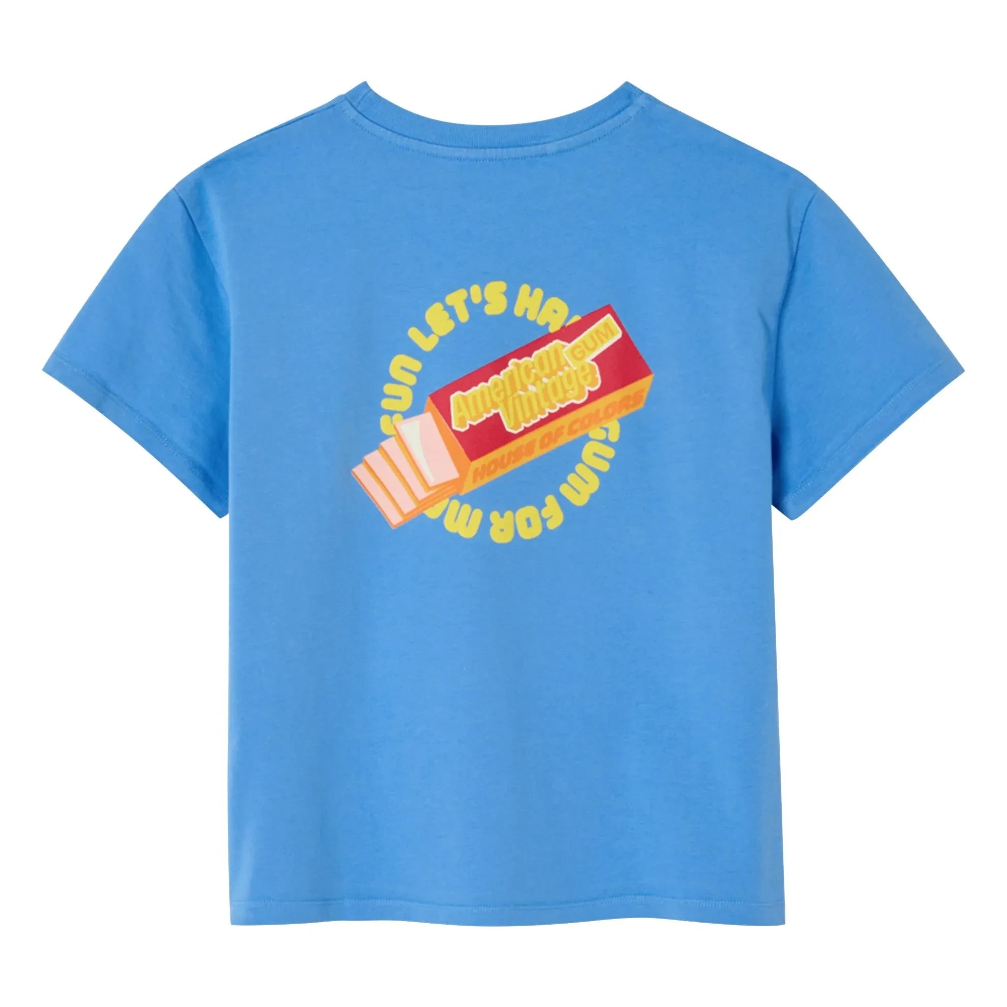 American Vintage - T-Shirt aus Kaugummi-Baumwolle | Blau
