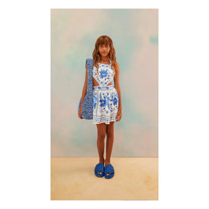 Fabula - Cut Fleurs Kleid | Blau