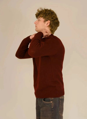 Origin Knitwear - Nahtloser Wollpullover | Bordeaux